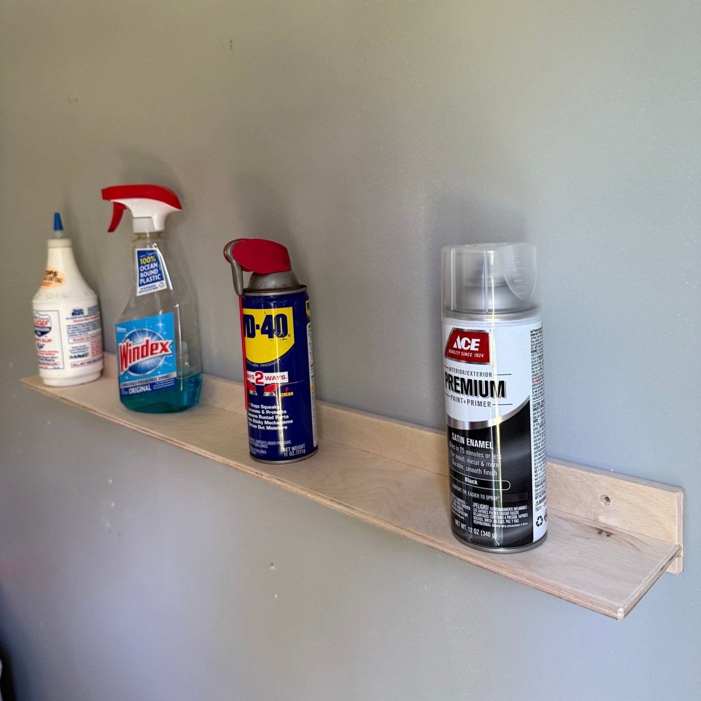 Ledge Shelf – Garage Organization for Bottles & Cans