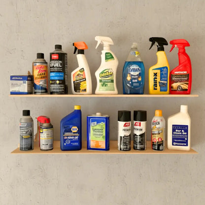 Étagère de rangement pour bouteilles et canettes dans le garage