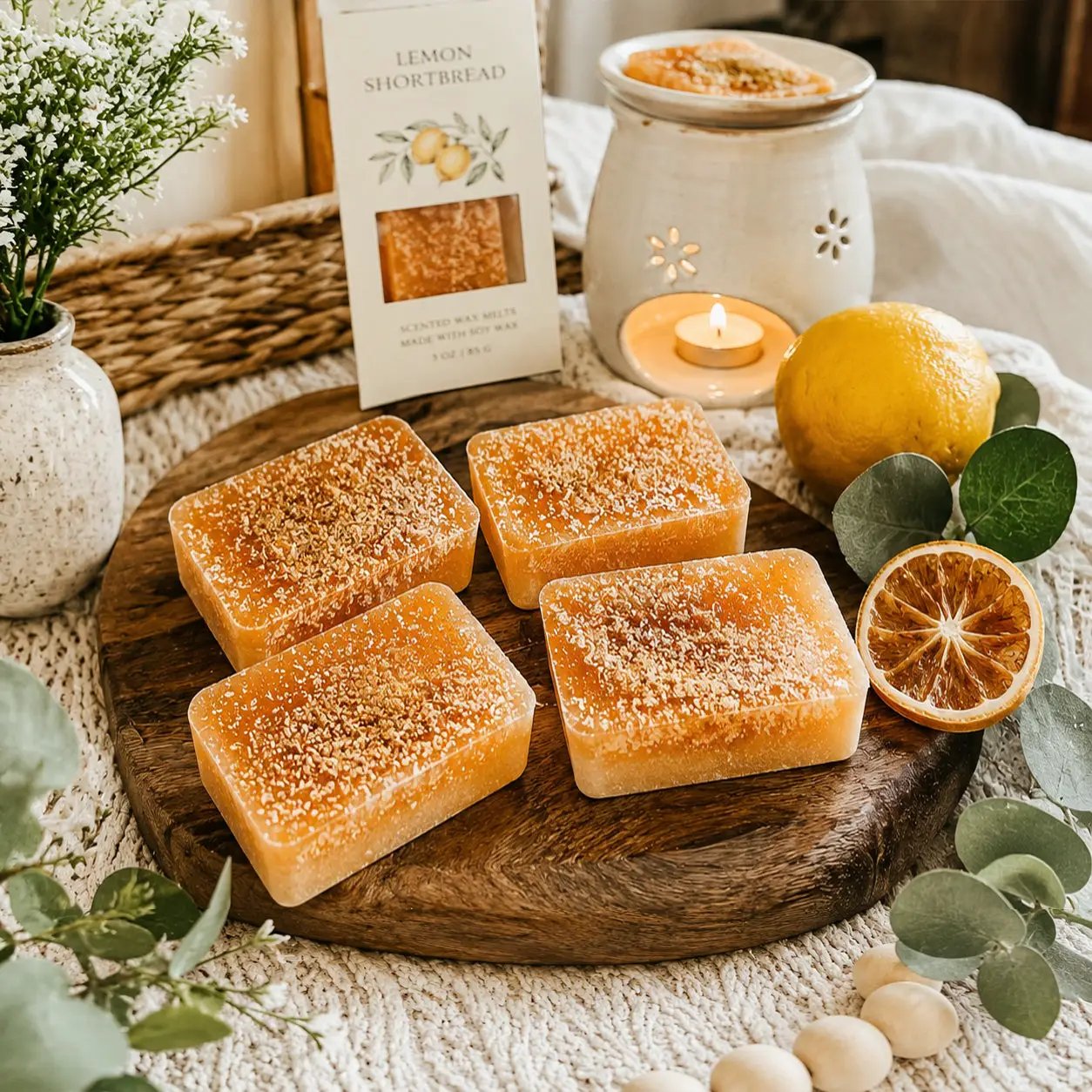 Lemon Shortbread Wax Melts XL Fresh Lemon Scent