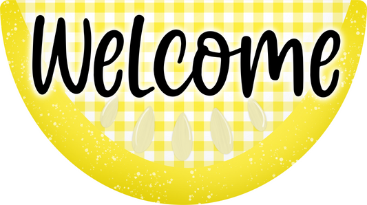 Lemon Sign, Welcome Door Hanger, wood sign, DECOE-W-179, 22" Door Hanger