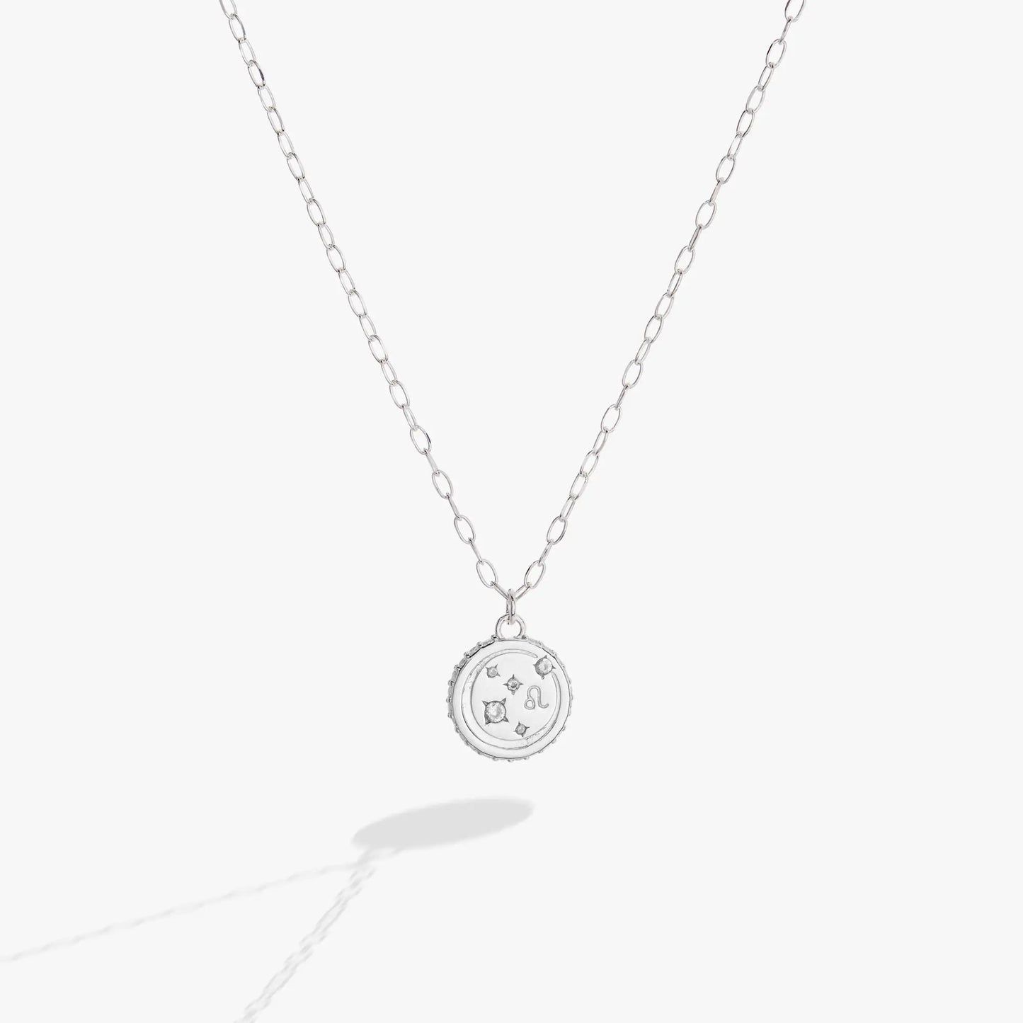 Leo Zodiac Necklace with Double Sided Charm