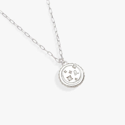 Leo Zodiac Necklace with Double Sided Charm