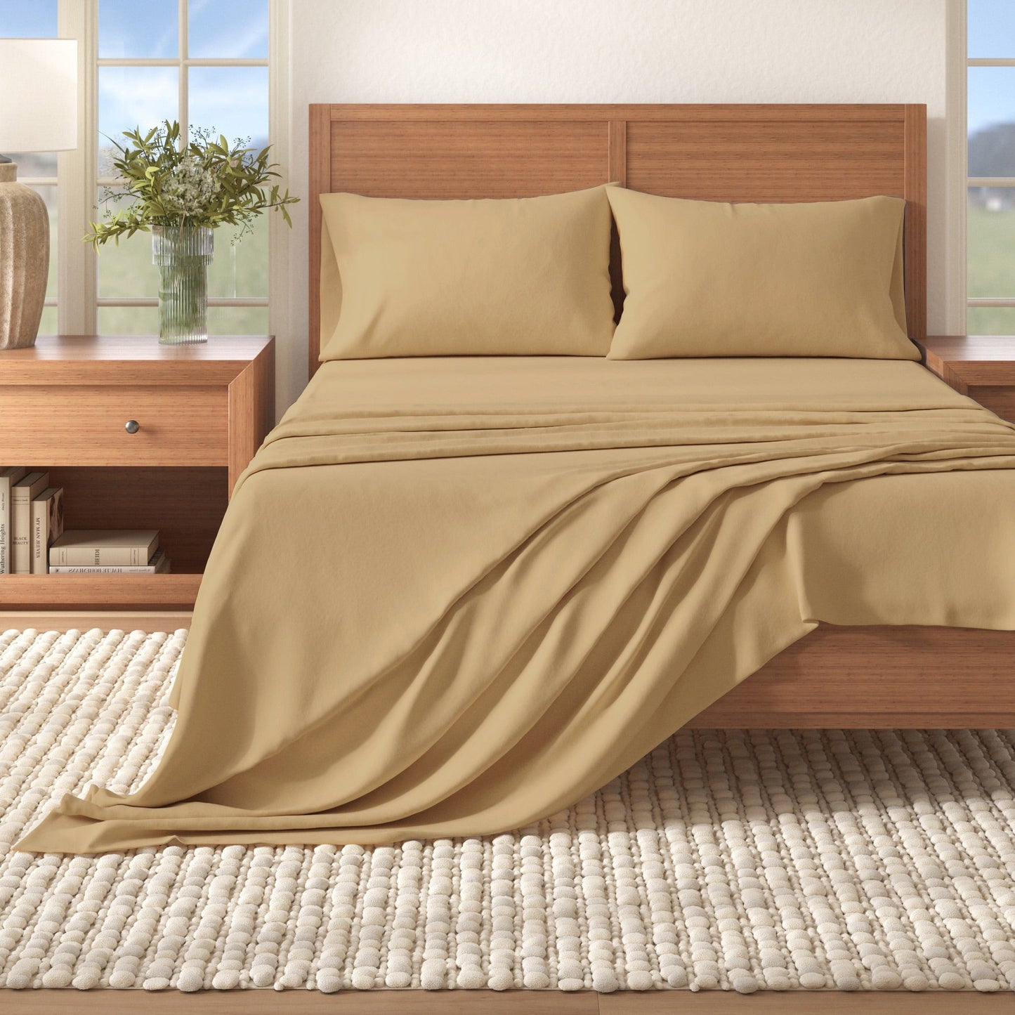 Soft and Natural Cotton Flannel Sheet Set