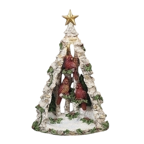 Arbre à cardinaux lumineux - 18 cm