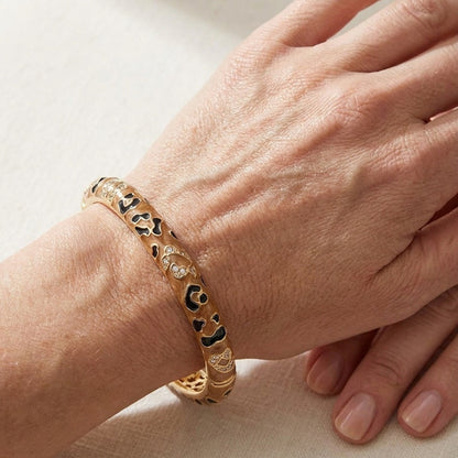 Animal Paradise Bracelet Leopard Hinge Bangle, gold-tone, Lauren G Adams on Tampa Home & Garden Store