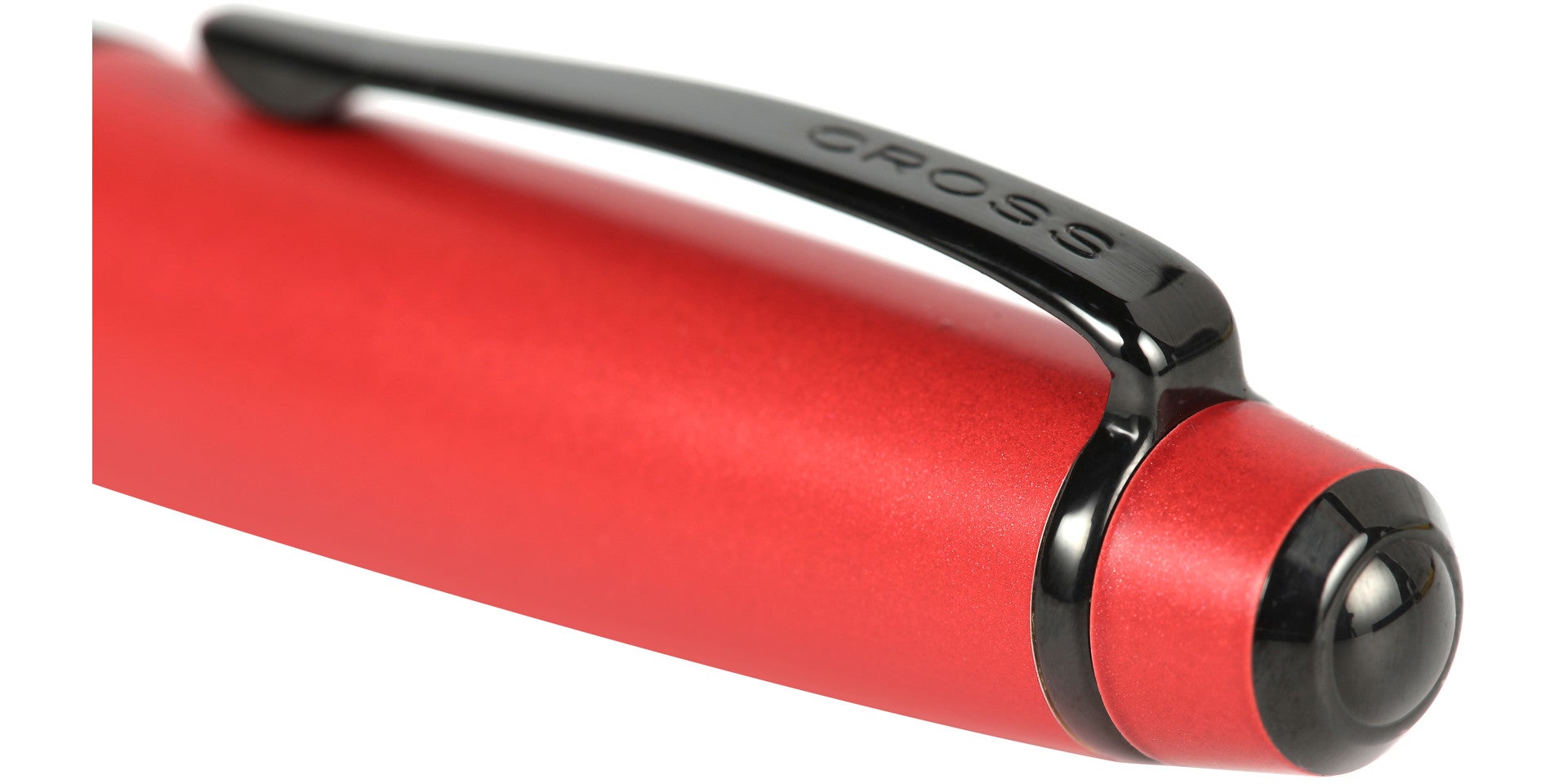 Bailey Matte Red Lacquer Ballpoint Pen with black clip by Cross on Tampa Home & Garden Store