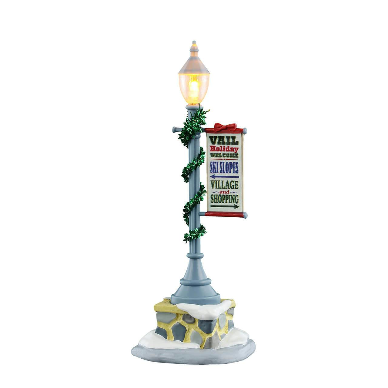 Lampadaire éclairé de Vail