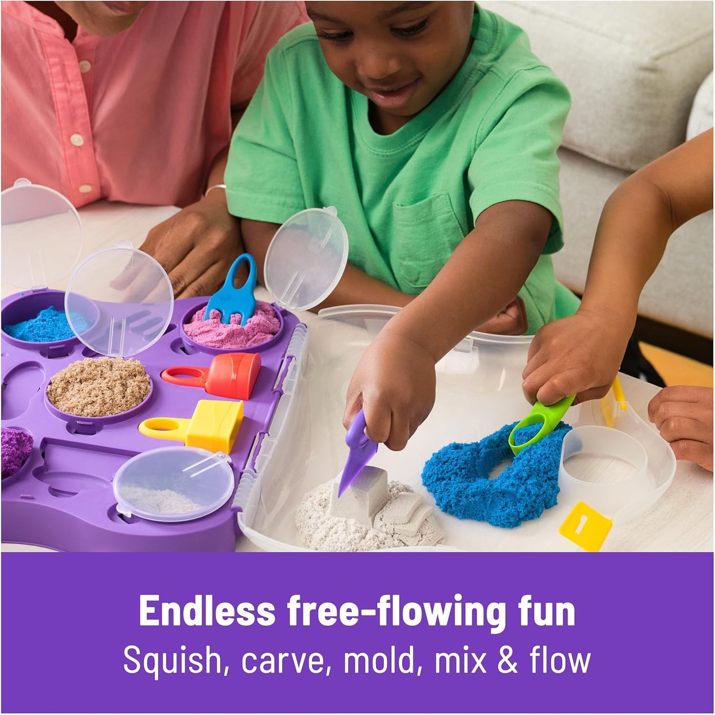 Estuche variado de arena cinética con 2 libras de arena para jugar