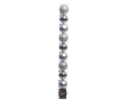 Ornements élégants incassables assortis - Lot de 10 - Argent