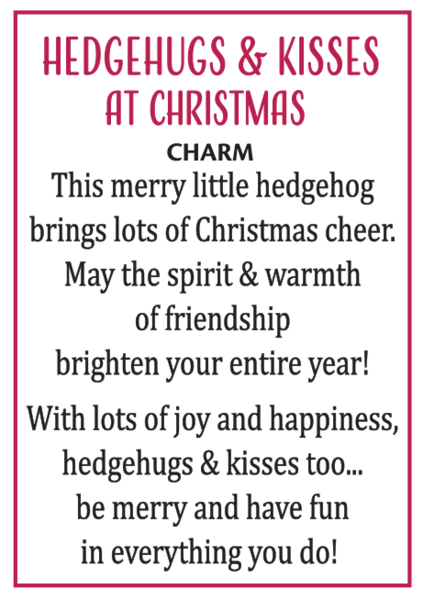 Holiday Hedgehog Charm With Christmas Tree