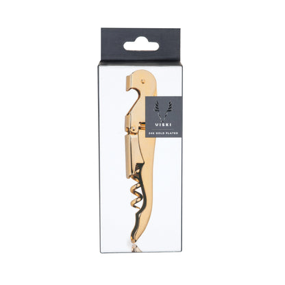 Viski Belmont Waiter Corkscrew and 24K Gold Plate
