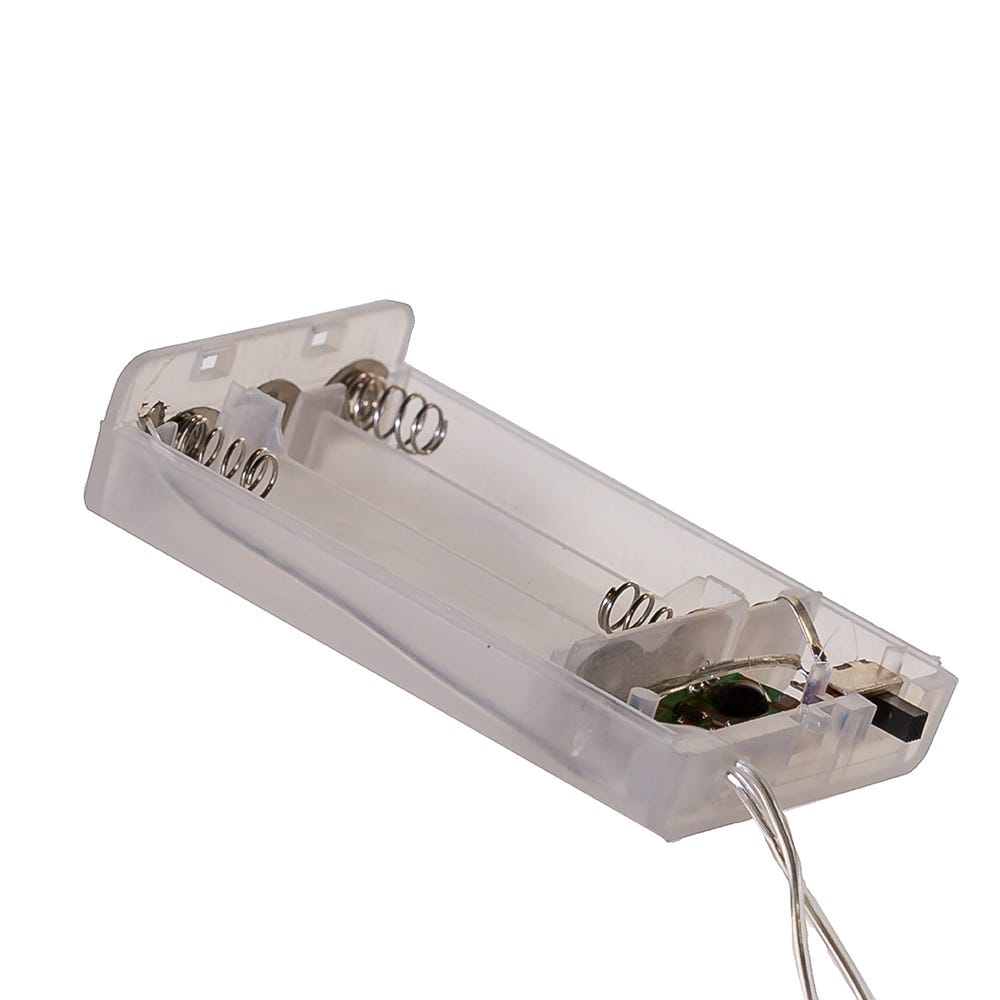 Guirnalda de luces LED C7 a pilas, 20 luces, multicolor