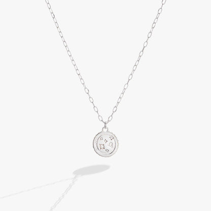 Libra Zodiac Precious Necklace by ALEX AND ANI, silver-tone chain with round charm on Tampa Home & Garden Store