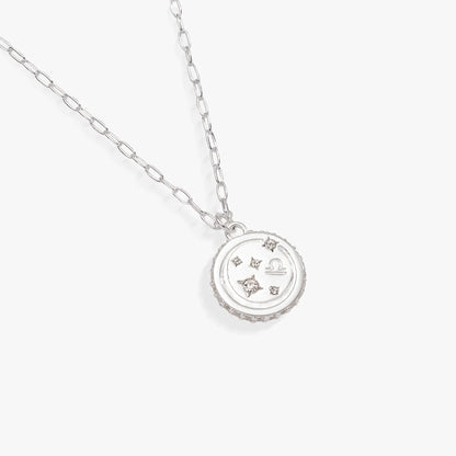 Alex and Ani Libra Zodiac Precious Necklace with silver-tone chain and zodiac pendant on Tampa Home & Garden Store