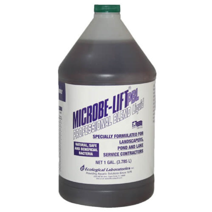 Microbe-Lift Pro-Blend Liquid jug with green cap, dark brown liquid, Rivendell Distribution on Tampa Home & Garden Store