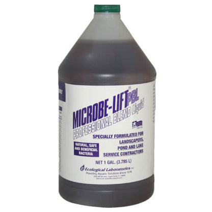 Microbe-Lift Pro-Blend Liquid jug with green cap, dark brown liquid, Rivendell Distribution on Tampa Home & Garden Store