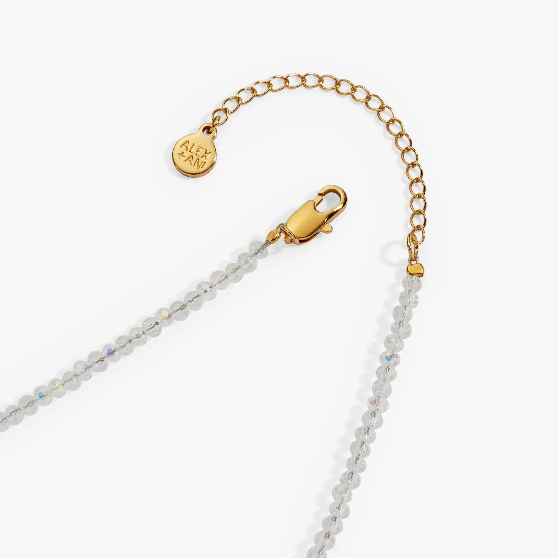 Christmas Muted Light Bulb Necklace by ALEX AND ANI, gold-tone chain with crystal beads on Tampa Home & Garden Store