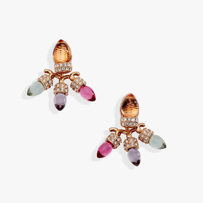 Earrings Christmas Muted Light-Bulb Jacket with copper-tone metal and crystal caps on Tampa Home & Garden Store