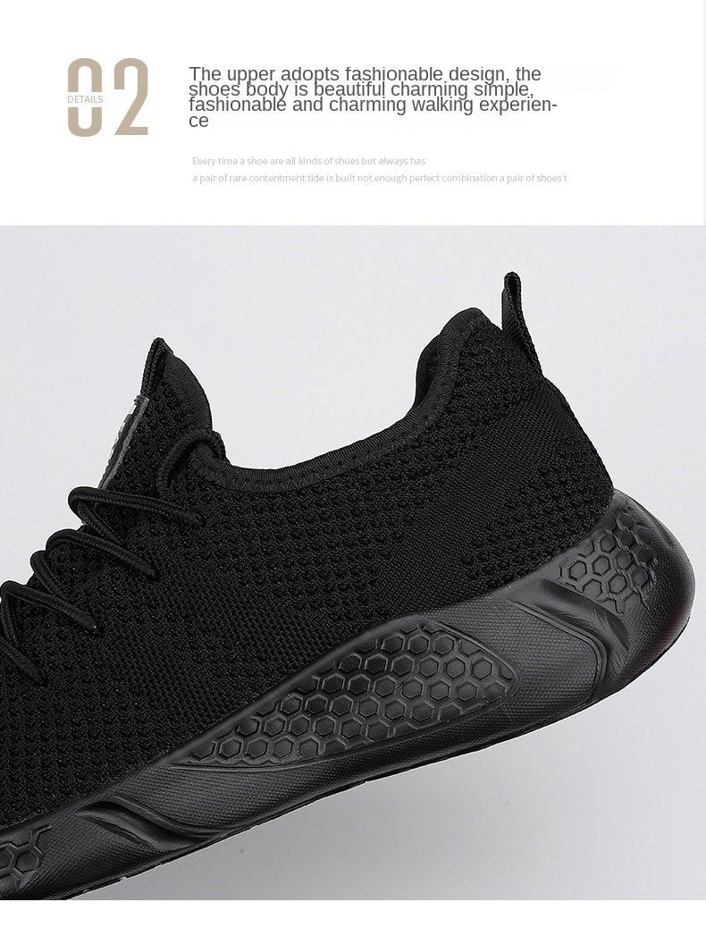 Stevvex men's black mesh running sneaker with honeycomb non-slip outsole on Tampa Home & Garden Store