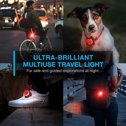 Lightweight USB bike light set with front headlight and rear taillight, 4 modes, 650mAh battery on Tampa Home & Garden Store