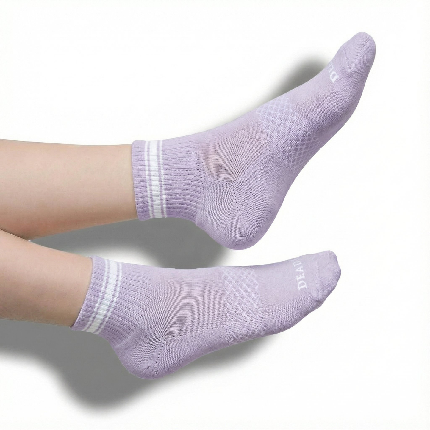DeadSoxy Women's Quarter Crew Socks lavender athletic 4-pack on Tampa Home & Garden Store