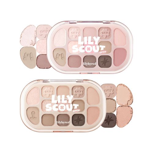 Lilybyred Dewy Fit Palette 12.7g 4-color face blush set, 2 palettes in pink and beige tones on Tampa Home & Garden Store