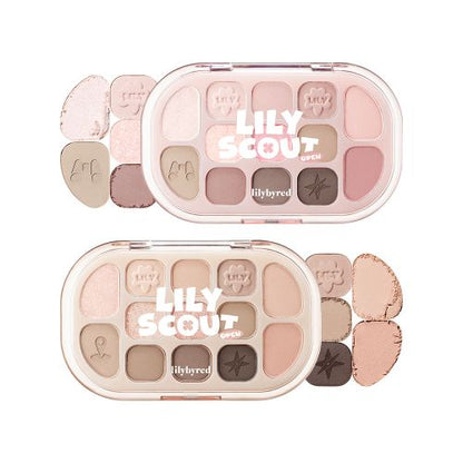 Lilybyred Dewy Fit Palette 12.7g 4-color face blush set, 2 palettes in pink and beige tones on Tampa Home & Garden Store