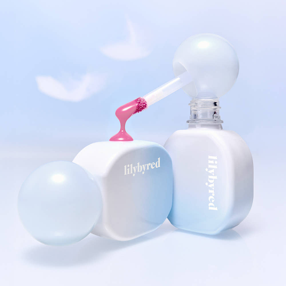 lilybyred Sugar Wrapping Tint Gloss lip gloss duo in pastel blue bottles with pink wand on Tampa Home & Garden Store