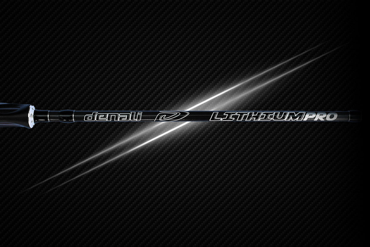 Lithium Pro Series rod by Denali, black with silver branding on Tampa Home & Garden Store