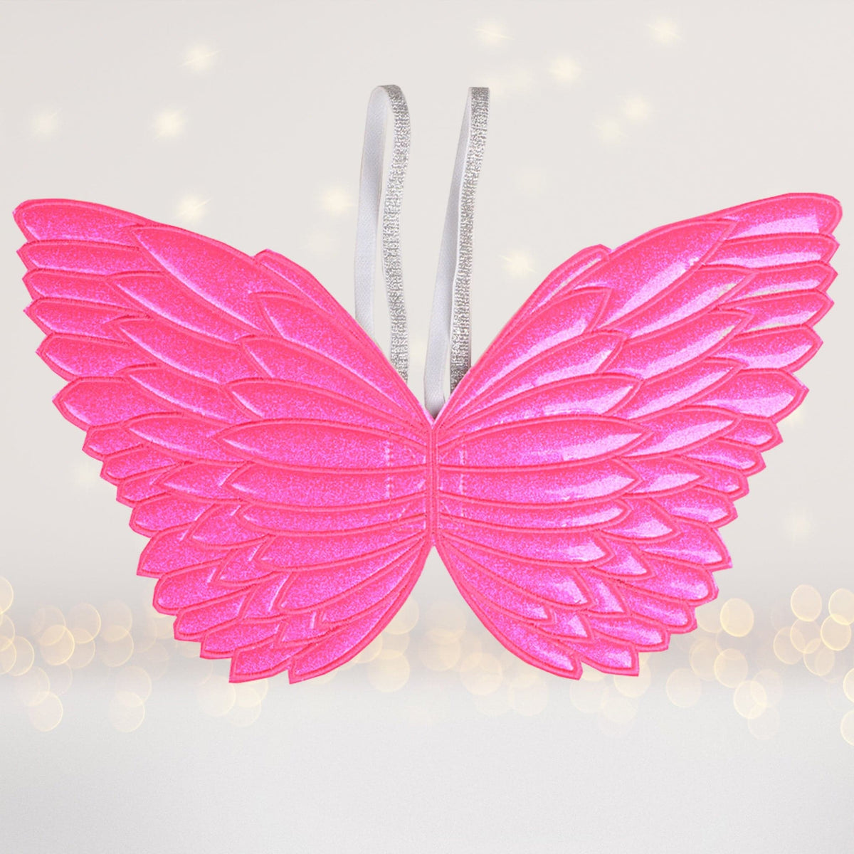 Little Girl Costume Glitter Fairy Wings pink glitter butterfly wings with elastic straps on Tampa Home & Garden Store