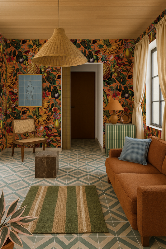 Juicy Fruit Wallpaper, orange - Tampa Home & Garden Store