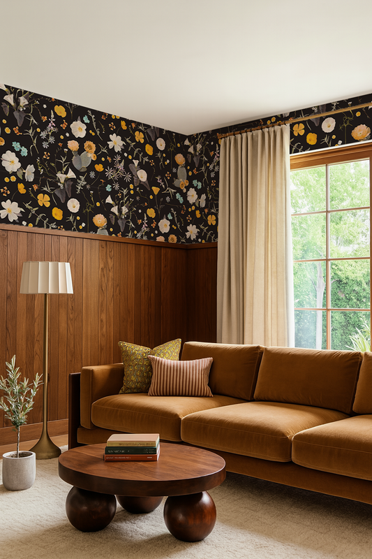 California Native Wallpaper, black & multicolor - Tampa Home & Garden Store