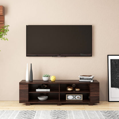 Mueble TV de Madera para Almacenamiento y Entretenimiento, 59 Pulgadas, Nogal