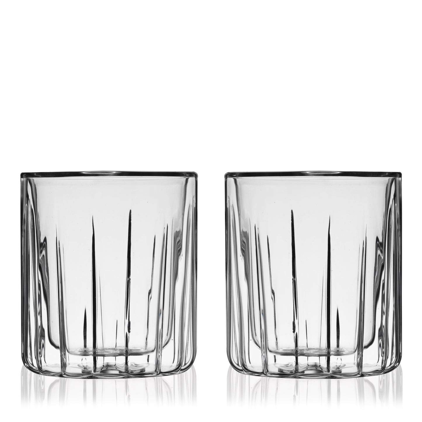 Double Walled Rock Glasses Set Of Two Clear