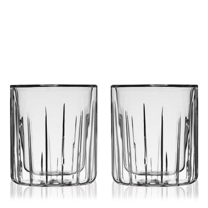 Double Walled Rock Glasses Set Of Two Clear