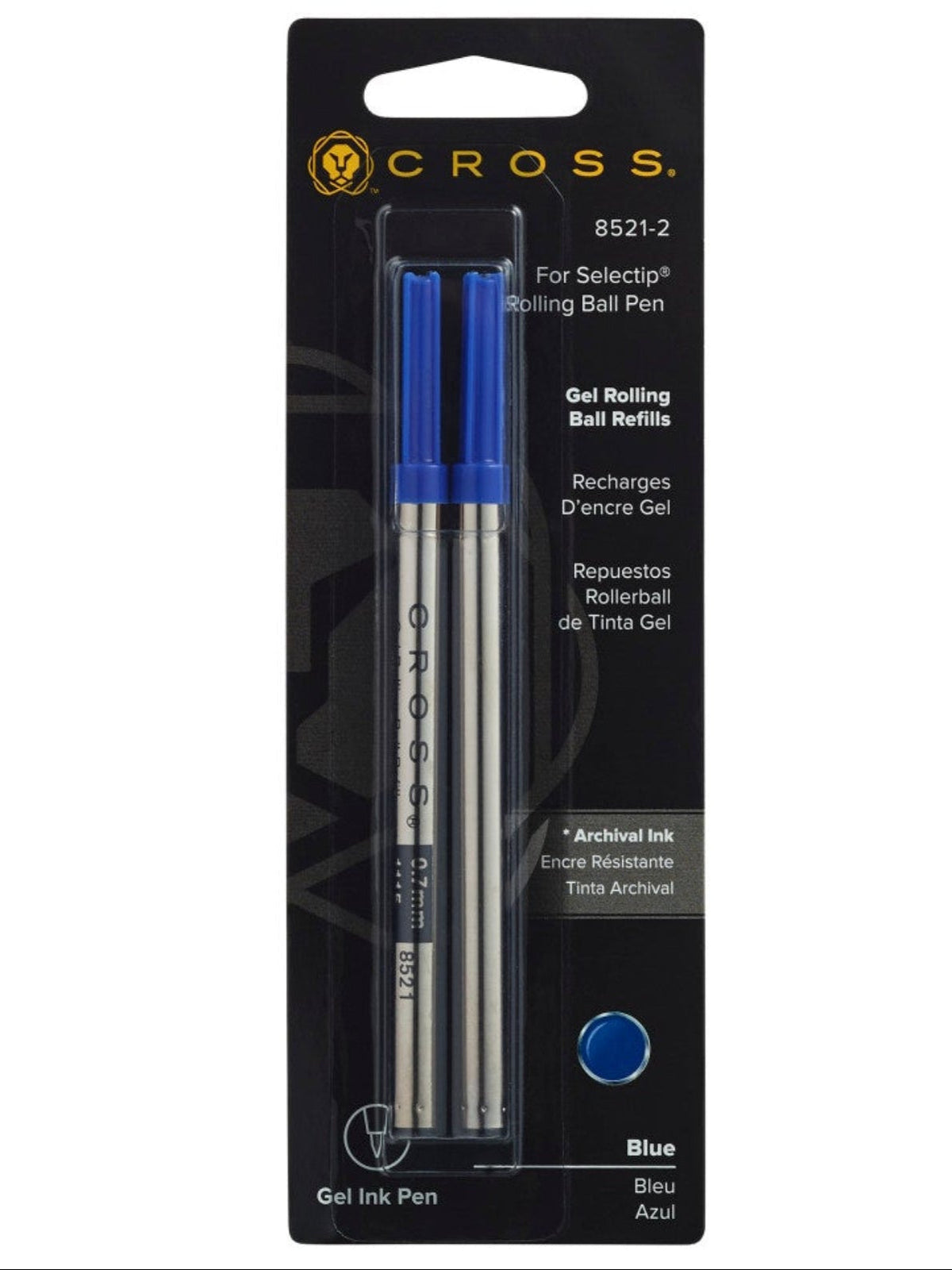 Cross Selectip Gel Rollerball Pen Refills blue medium point dual pack on Tampa Home & Garden Store