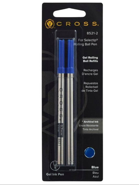 Cross Selectip Gel Rollerball Pen Refills blue medium point dual pack on Tampa Home & Garden Store