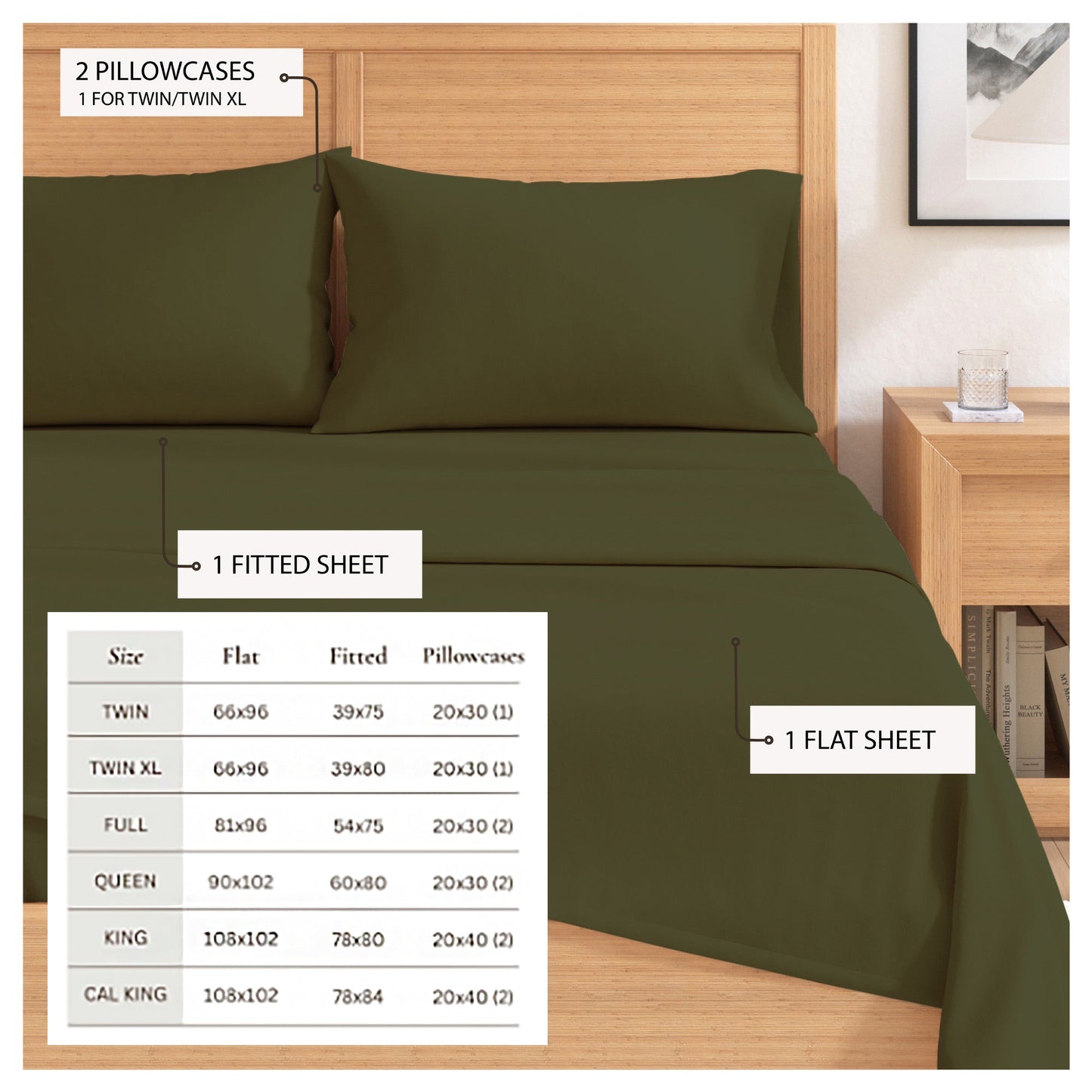 Soft and Natural Cotton Flannel Sheet Set