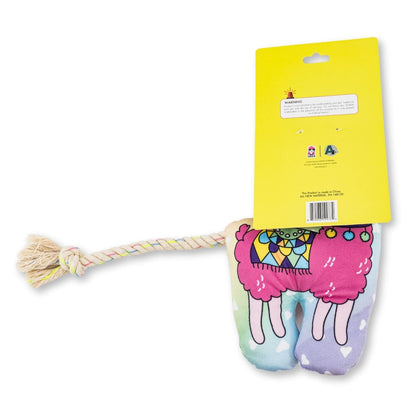 Llama mágica de peluche para perro: con chirriador y papel arrugado para un juego divertido