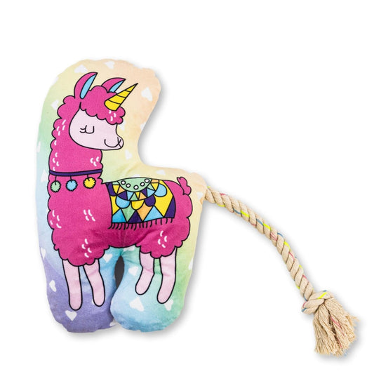 Peluche Lama Magique pour Chien – avec Couineur et Papier Crêpe pour des Jeux Amusants