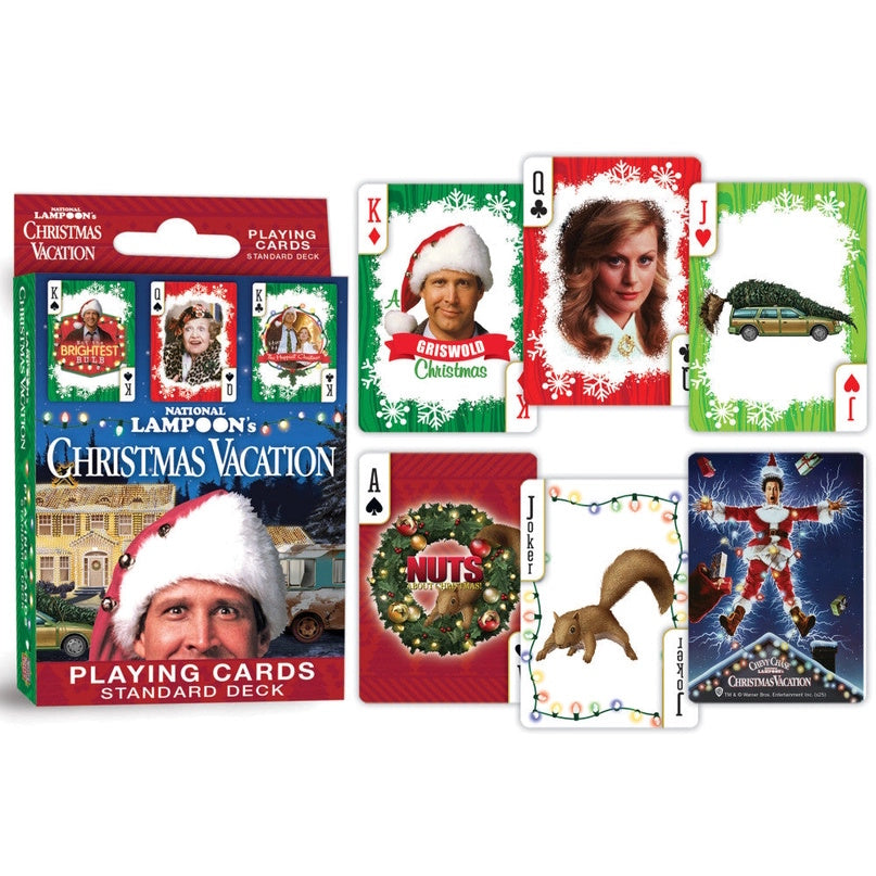 Christmas Vacation playing cards deck by The Country Christmas Loft, red-green holiday themed on Tampa Home & Garden Store