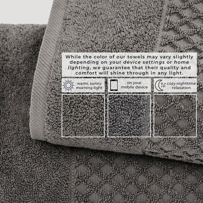 Cotton Diamond Waffle Weave Bath Towel Set