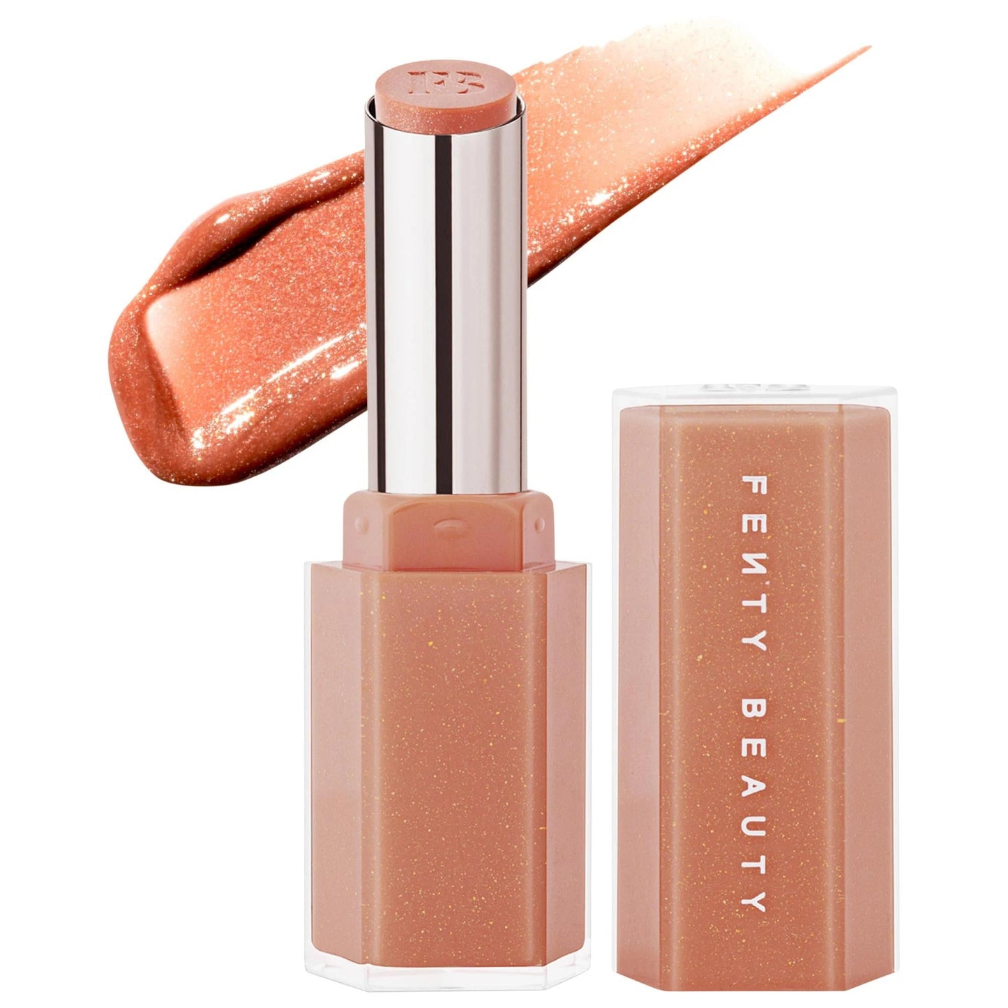 Fenty Beauty Gloss Bomb Stix peach glitter lip gloss sticks, vegan hydrating formula, 2-pack on Tampa Home & Garden Store