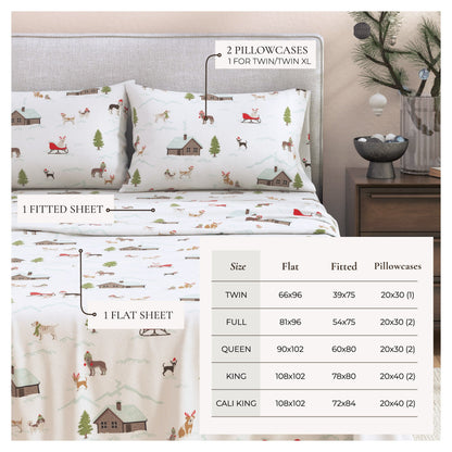 Soft and Plush Turkish Cotton Christmas Sheets