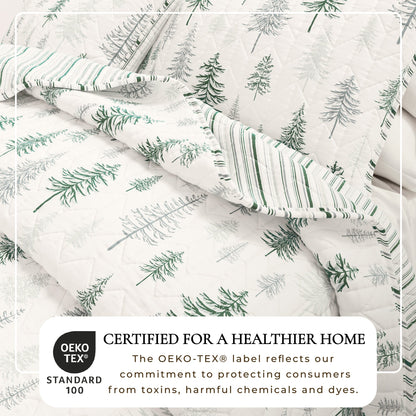 Rustic Woodland and Plaid Quilt Set for Bedroom