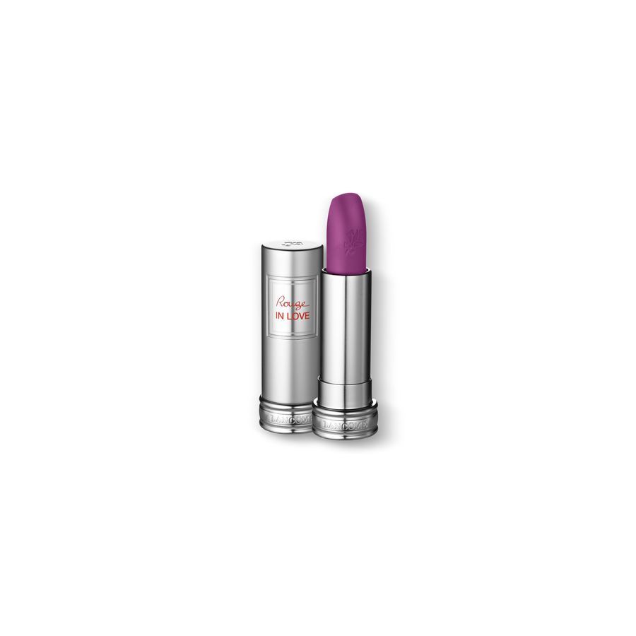 Lancôme Rouge In Love lipstick 381B Violette Coquette in silver tube on Tampa Home & Garden Store