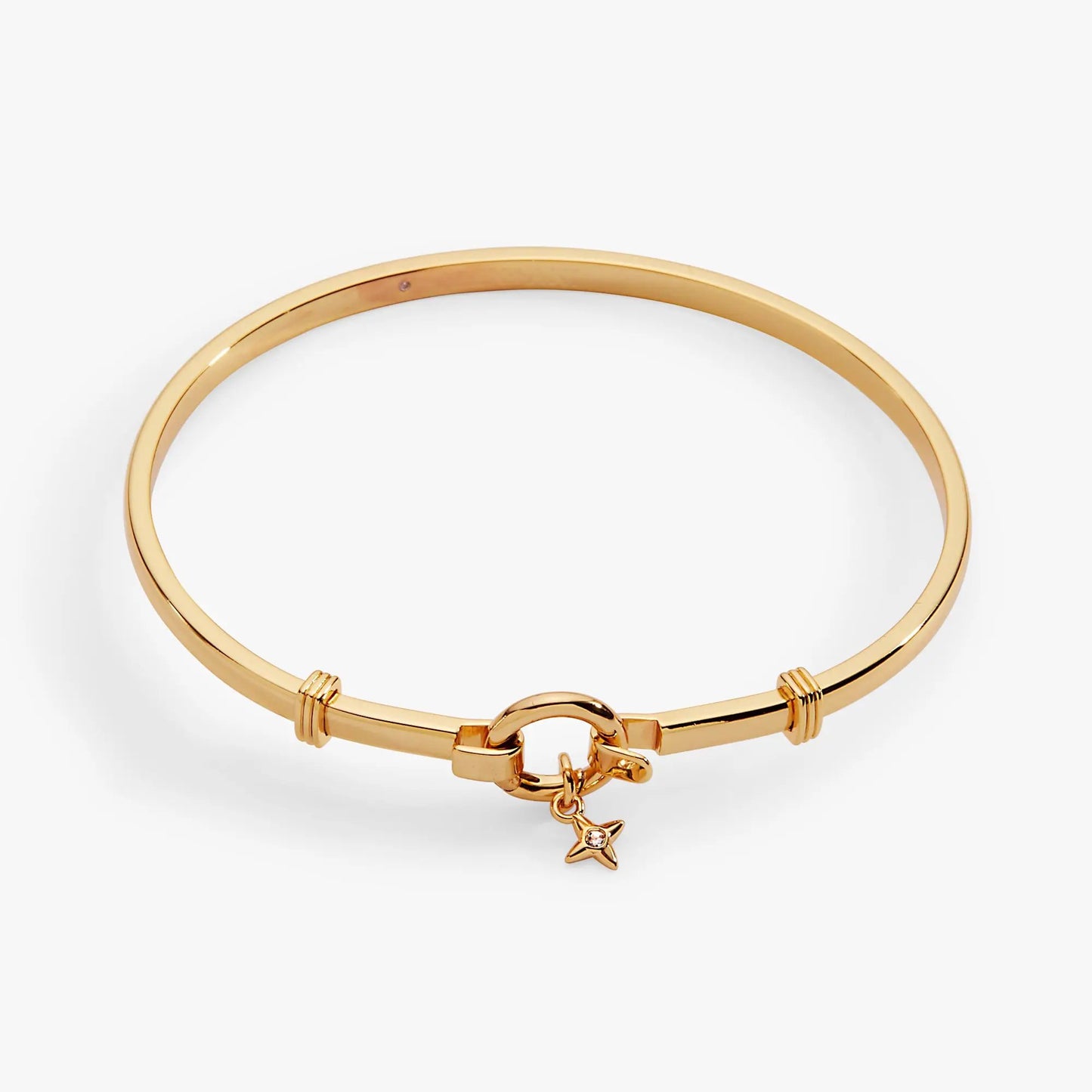 Gold-tone Tension Bangle & Charm Bracelet Base by ALEX AND ANI with star charm on Tampa Home & Garden Store