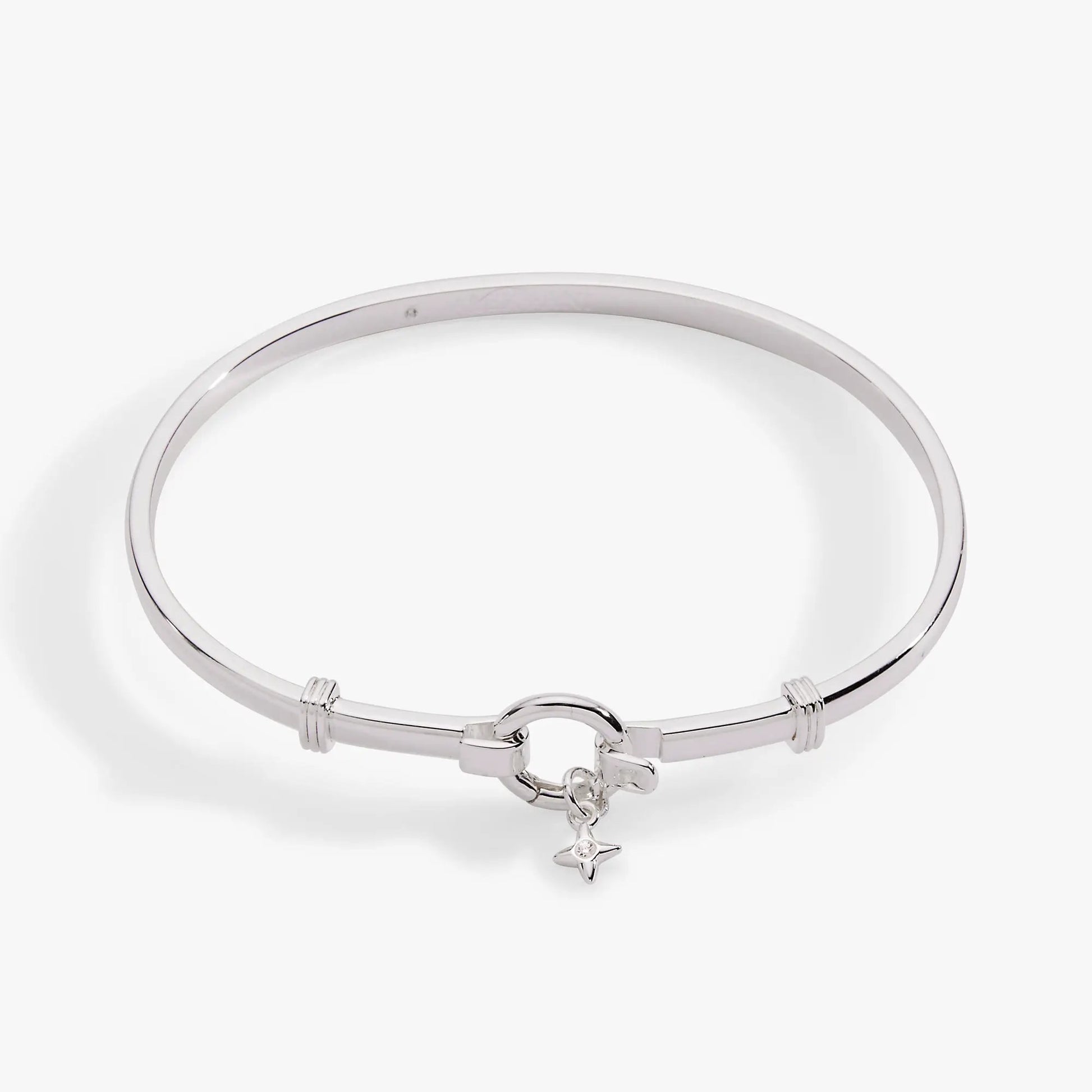 Tension Bangle & Charm Base silver-tone by ALEX AND ANI with dangling star charm on Tampa Home & Garden Store
