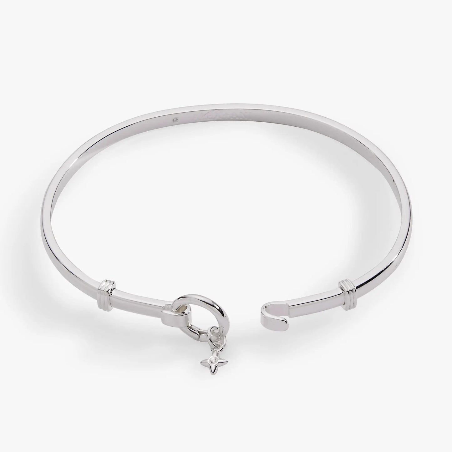 Tension Bangle & Charm Base bracelet by ALEX AND ANI in silver with a dangling star charm on Tampa Home & Garden Store