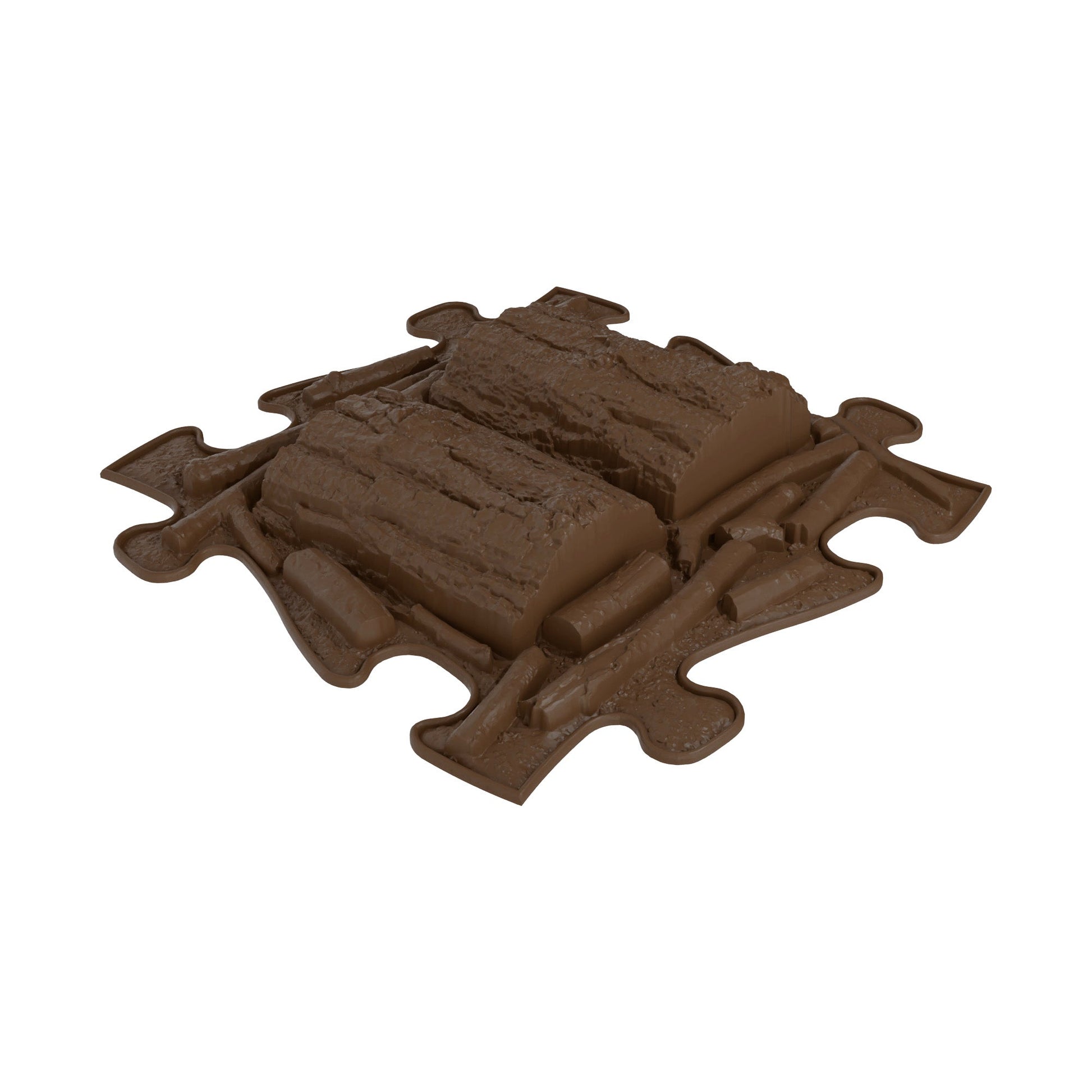 Extra Large Sensory Playmat Set brown interlocking mats with textured surface for baby play on Tampa Home & Garden Store
